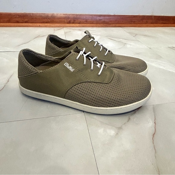 NWT Olukai Nohea Moku Men’s No Tie Boat Shoes Size 7 Color Clay - Picture 2 of 7